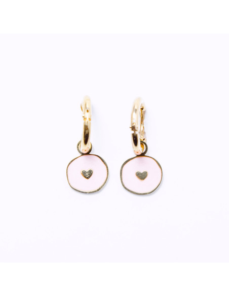 PENDIENTES ARO ACERO CORAZÓN