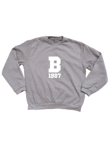 SUDADERA INICIAL GRIS UNISEX