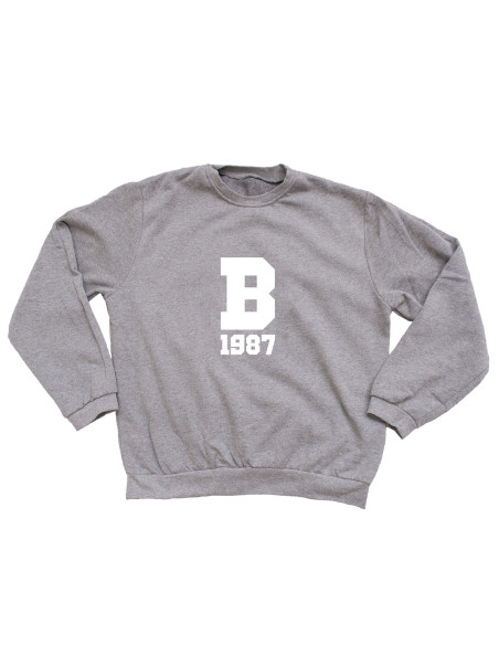 SUDADERA INICIAL GRIS UNISEX