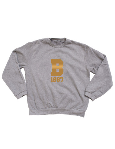 SUDADERA INICIAL GRIS UNISEX
