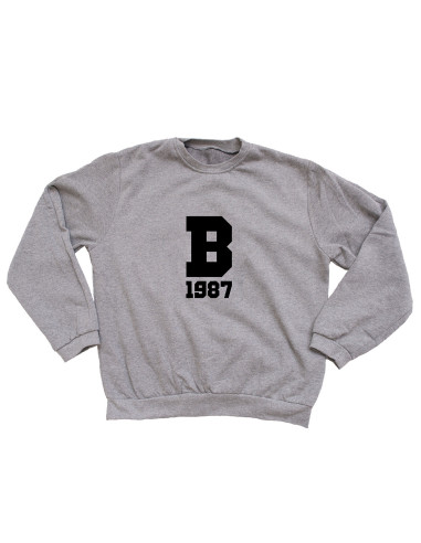 SUDADERA INICIAL GRIS UNISEX