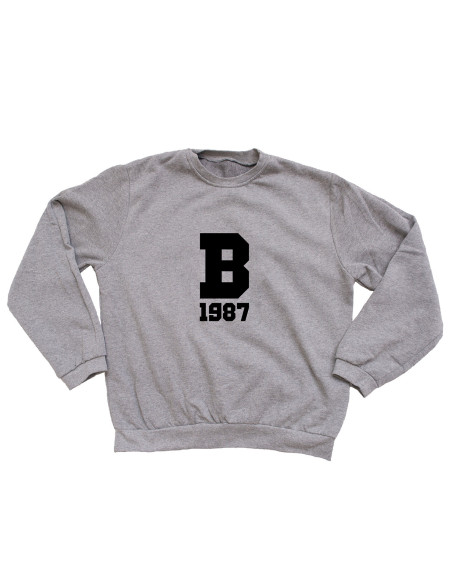 SUDADERA INICIAL GRIS UNISEX