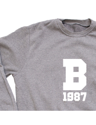 SUDADERA INICIAL GRIS UNISEX
