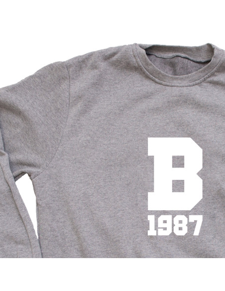 SUDADERA INICIAL GRIS UNISEX