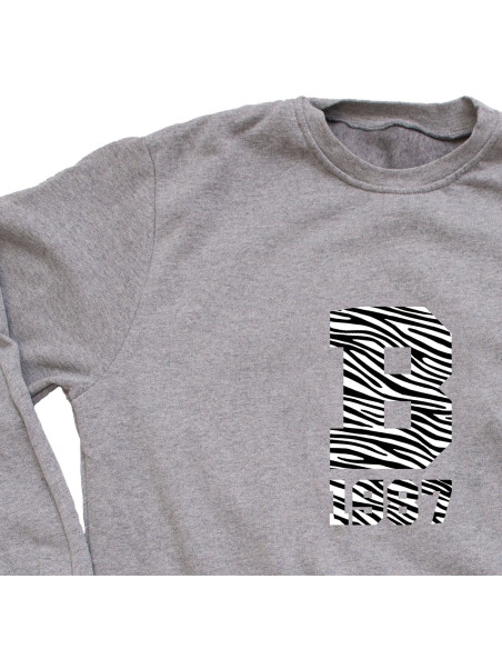 SUDADERA INICIAL GRIS UNISEX