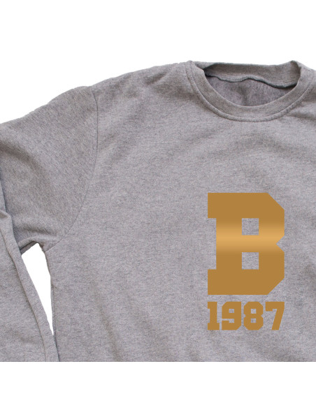 SUDADERA INICIAL GRIS UNISEX