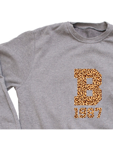 SUDADERA INICIAL GRIS UNISEX