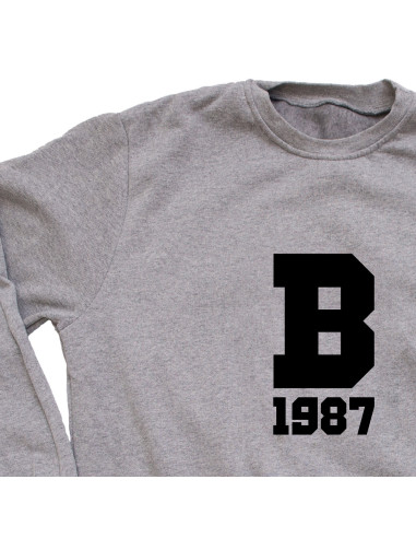 SUDADERA INICIAL GRIS UNISEX