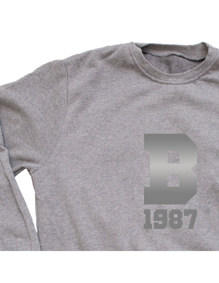 SUDADERA INICIAL GRIS UNISEX