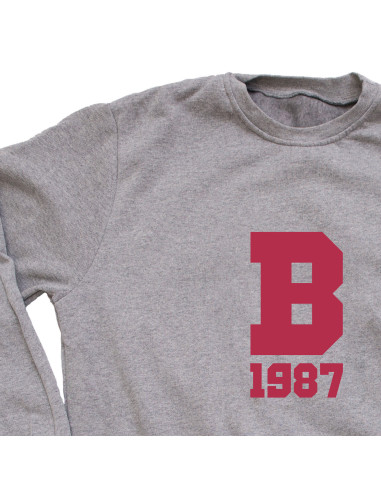 SUDADERA INICIAL GRIS UNISEX
