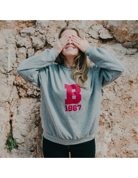 SUDADERA INICIAL GRIS UNISEX