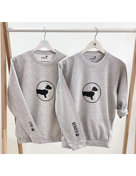 SUDADERA SILUETA PERRO PERSONALIZADA