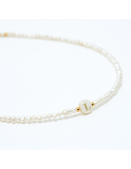PULSERA INICIAL PERLAS NÁCAR