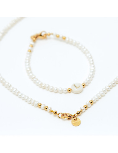 PULSERA INICIAL PERLAS NÁCAR
