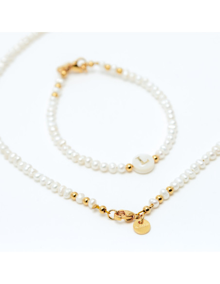 PULSERA INICIAL PERLAS NÁCAR
