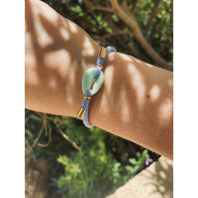 PULSERA CONCHA AZUL