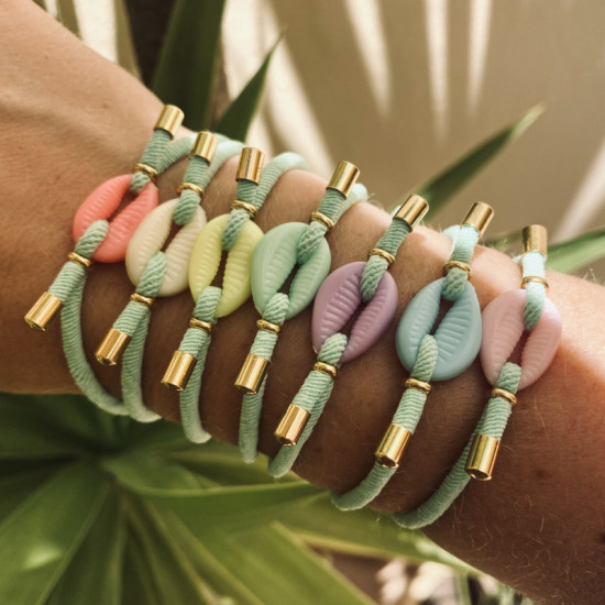 PULSERA CONCHA CORAL