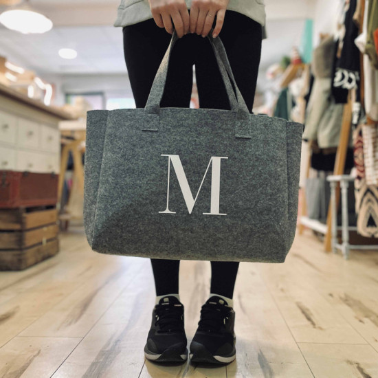 BOLSO FIELTRO PERSONALIZADO INICIAL LARGE