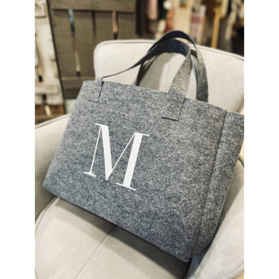 BOLSO FIELTRO PERSONALIZADO INICIAL LARGE