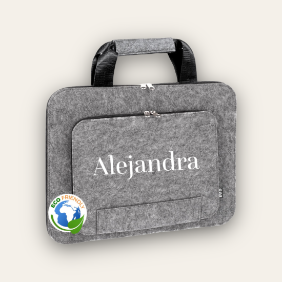 FUNDA PORTATIL FIELTRO PERSONALIZADO INICIAL