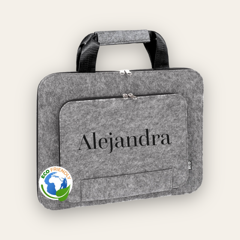 FUNDA PORTATIL FIELTRO PERSONALIZADO INICIAL