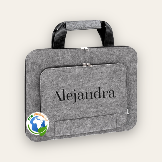FUNDA PORTATIL FIELTRO PERSONALIZADO INICIAL