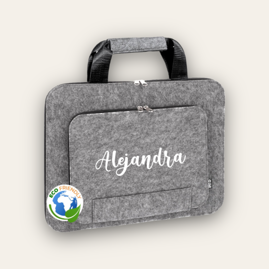 FUNDA PORTATIL FIELTRO PERSONALIZADO INICIAL