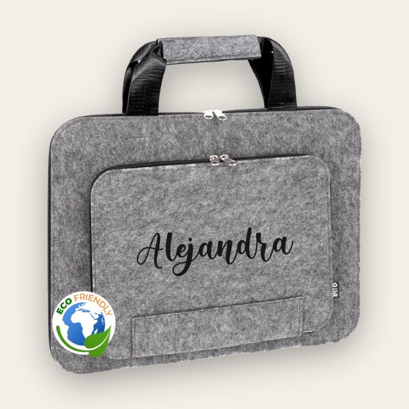 FUNDA PORTATIL FIELTRO PERSONALIZADO INICIAL