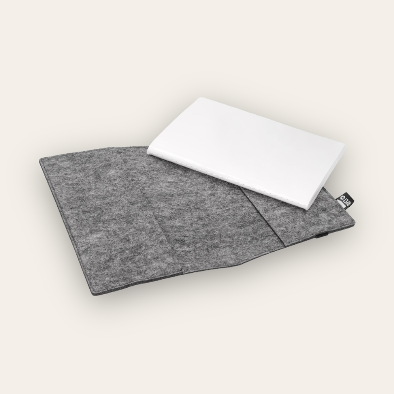 BLOC DE NOTAS FIELTRO RECICLADO PERSONALIZADO INICIAL