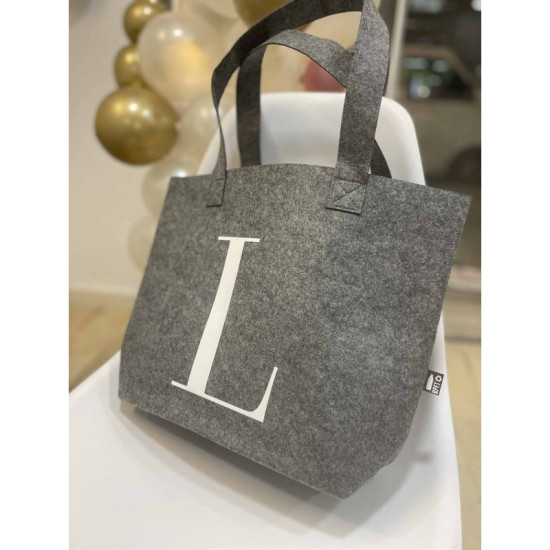 BOLSO FIELTRO PERSONALIZADO INICIAL MEDIUM