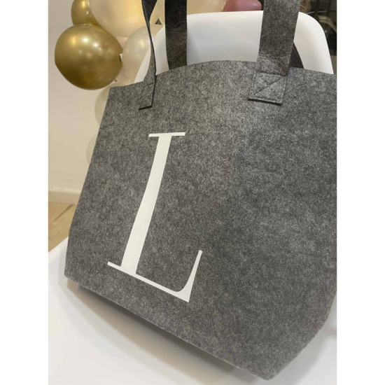 BOLSO FIELTRO PERSONALIZADO INICIAL MEDIUM