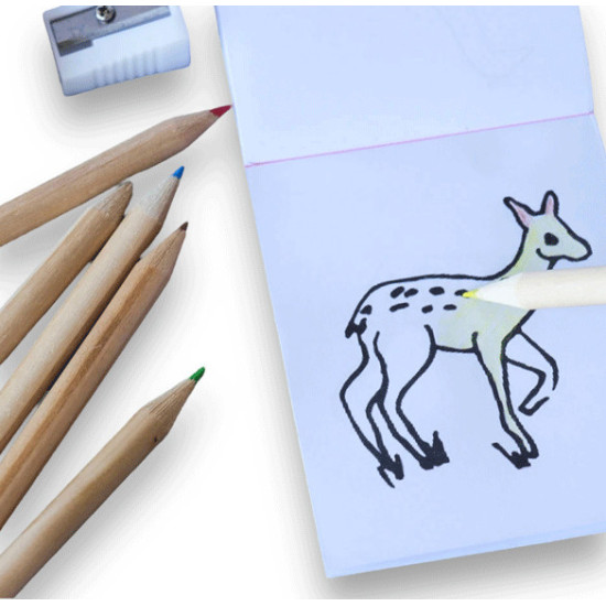 SET LÁPICES COLORES Y BLOC DE DIBUJO