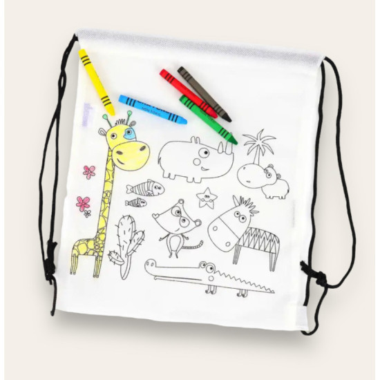MOCHILA PARA COLOREAR + CERAS