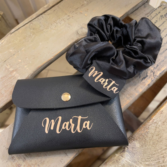 SET COLETERO SATÉN + MONEDERO PERSONALIZADO