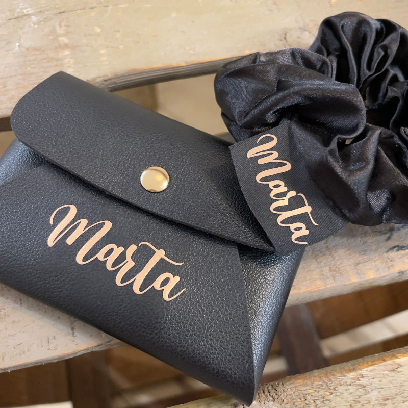 SET COLETERO SATÉN + MONEDERO PERSONALIZADO