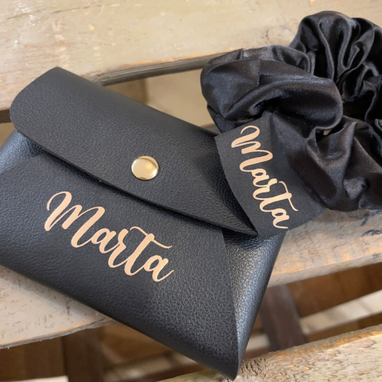 SET COLETERO SATÉN + MONEDERO PERSONALIZADO