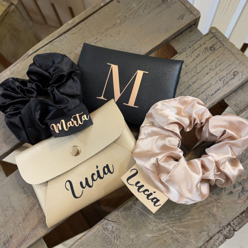 SET COLETERO SATÉN + MONEDERO PERSONALIZADO