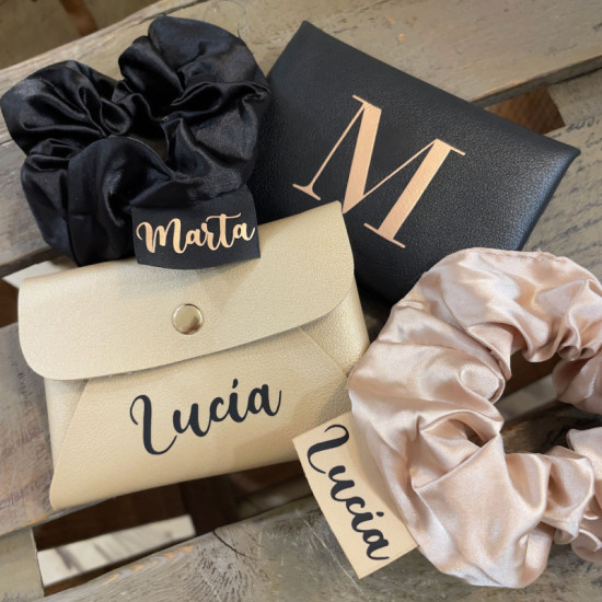 SET COLETERO SATÉN + MONEDERO PERSONALIZADO