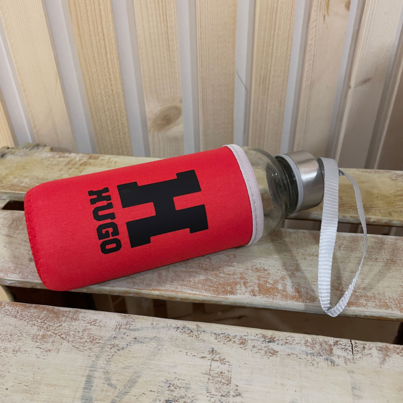BOTELLA PERSONALIZADA NEOPRENO Y CRISTAL