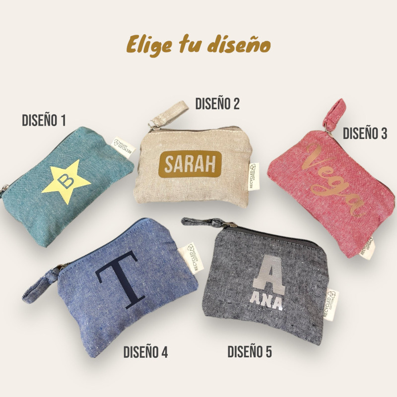 MONEDERO PERSONALIZADO COLORES ALGODÓN RECICLADO