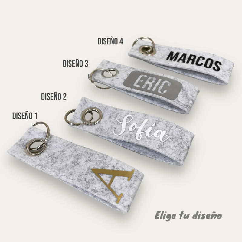 LLAVERO PERSONALIZADO FIELTRO RPET