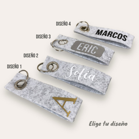 LLAVERO PERSONALIZADO FIELTRO RPET
