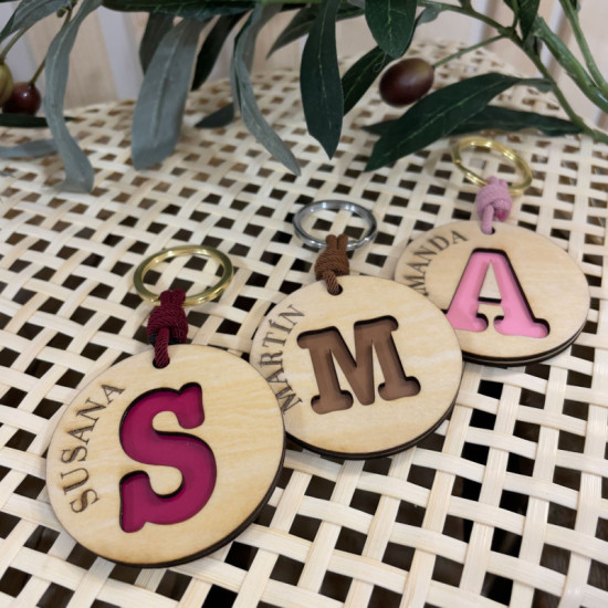 LLAVERO PERSONALIZADO MADERA