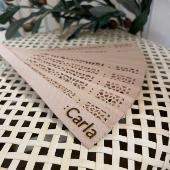 ABANICO PERSONALIZADO MADERA