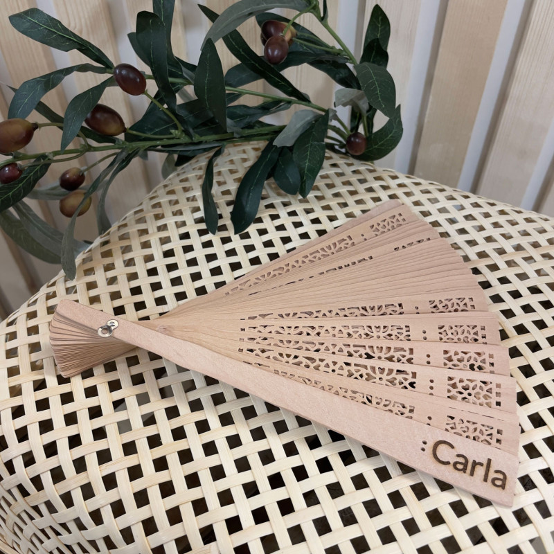 ABANICO PERSONALIZADO MADERA