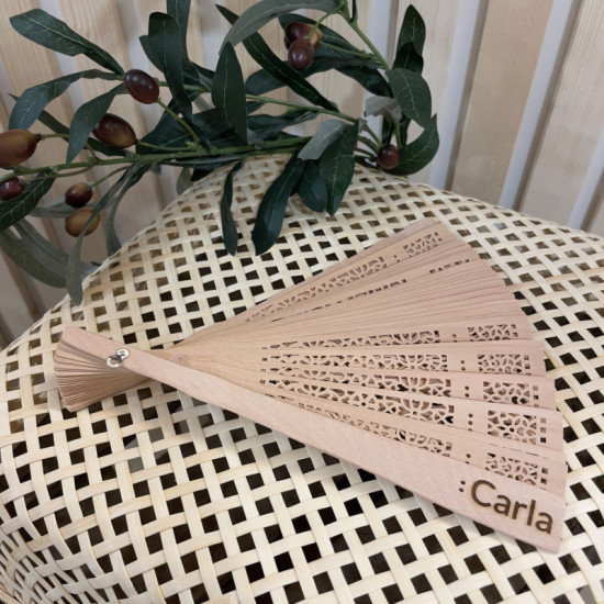 ABANICO PERSONALIZADO MADERA
