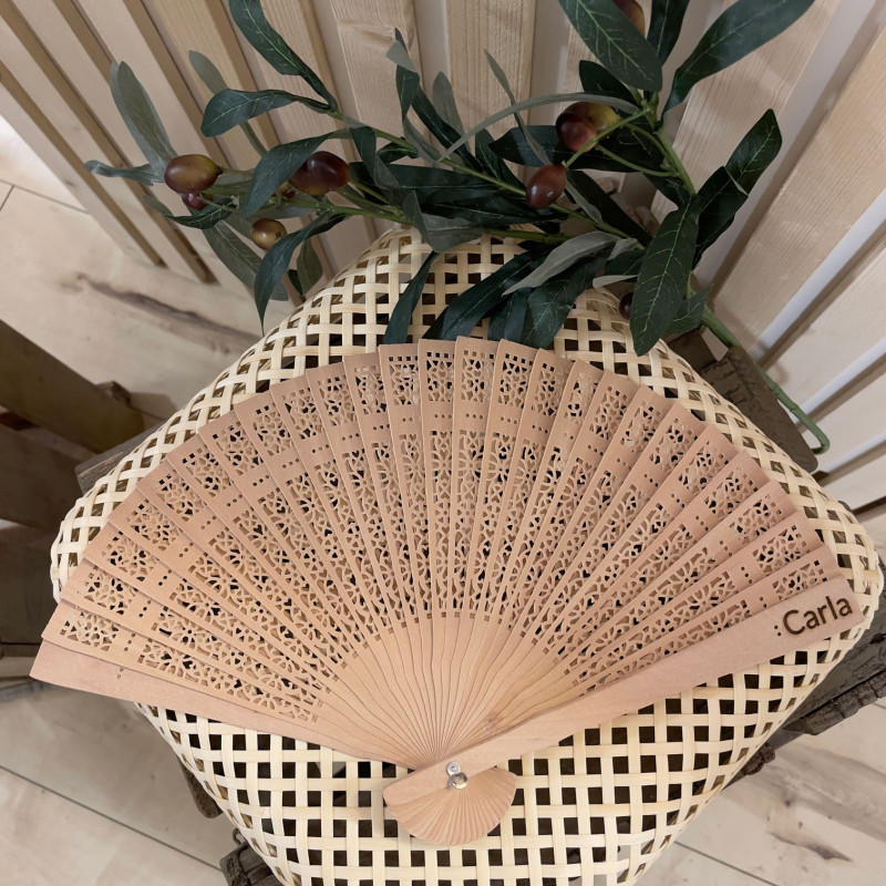 ABANICO PERSONALIZADO MADERA