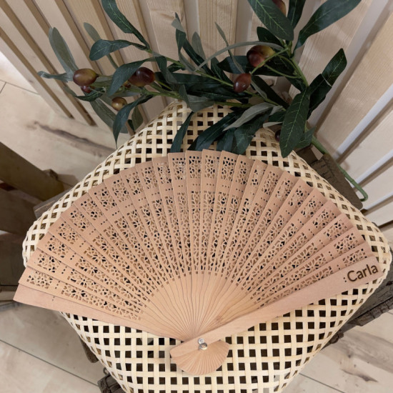 ABANICO PERSONALIZADO MADERA