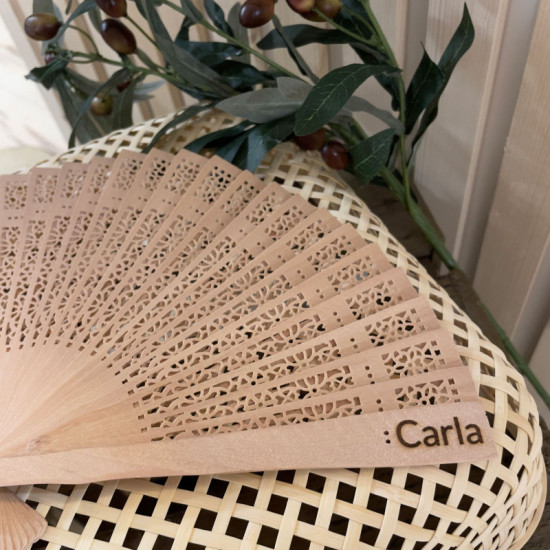 ABANICO PERSONALIZADO MADERA