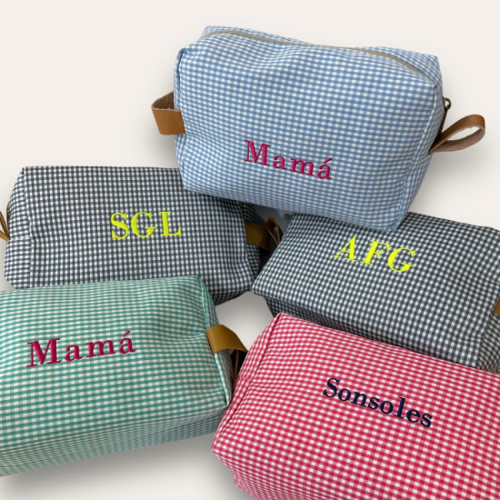 NECESER VICHY PERSONALIZADO BORDADO